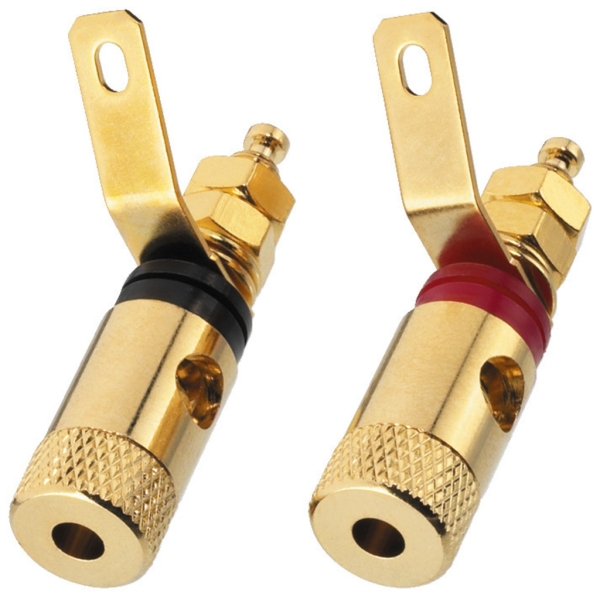 Monacor BP-260G Lautsprecher-Polklemmen-Paar, vergoldete Ausführung